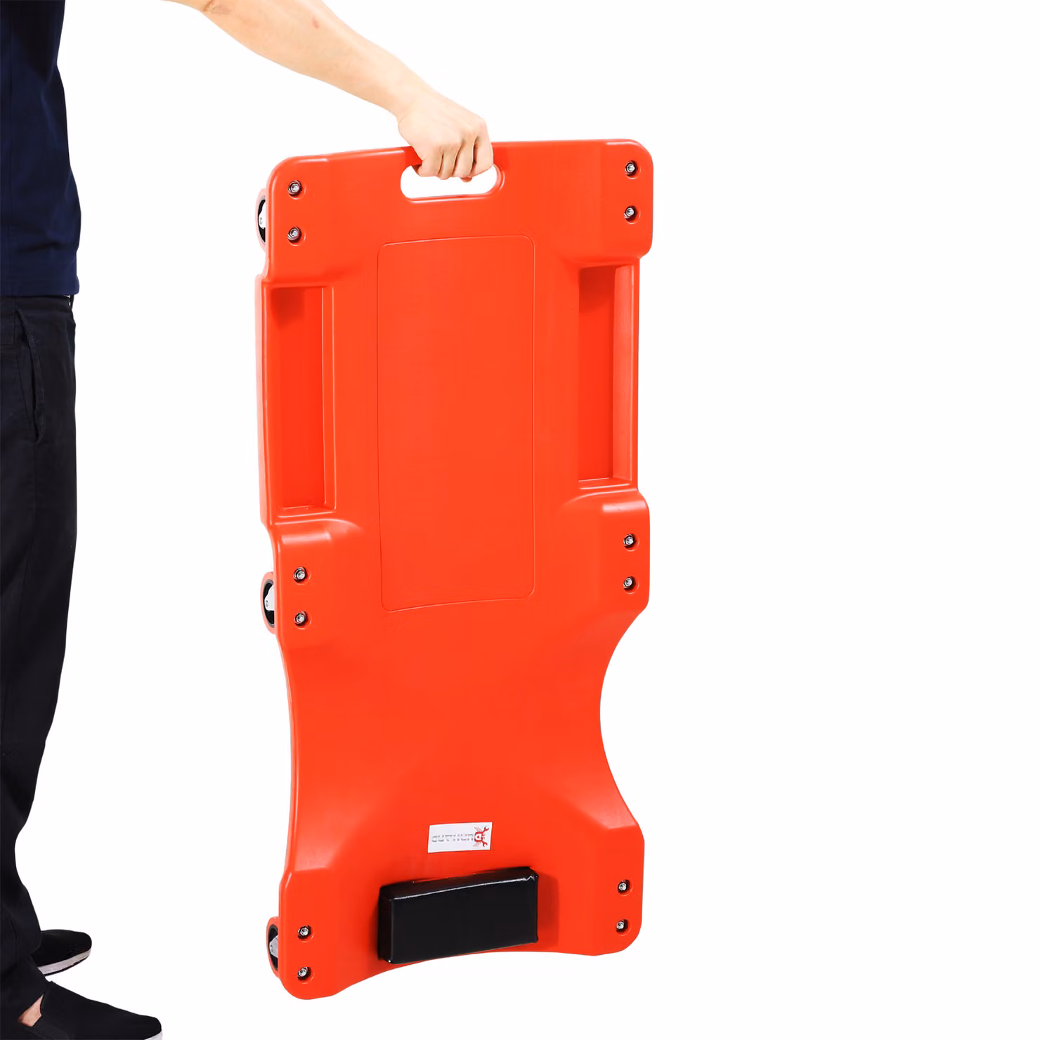 DURHAND Mechanic Vehicle Creeper with Padded Headrest and Tool Tray, Red – 6