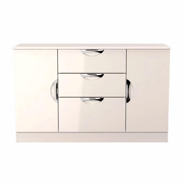 Ready Assembled 2 U Holborn 2 Door 3 Drawer Sideboard in Taupe/Beige