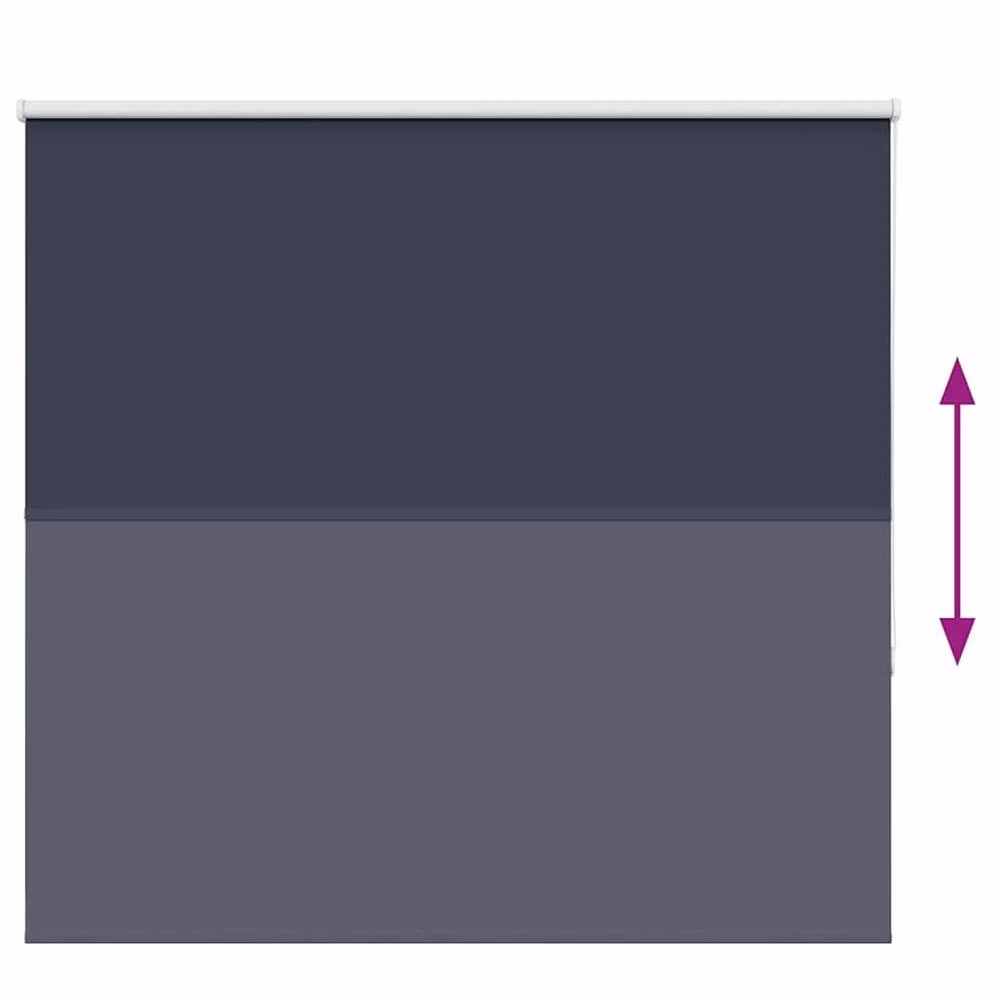 Berkfield Home Blackout Thermal Insulating Roller Blind in Navy, W: 125 cm, H: 230 cm