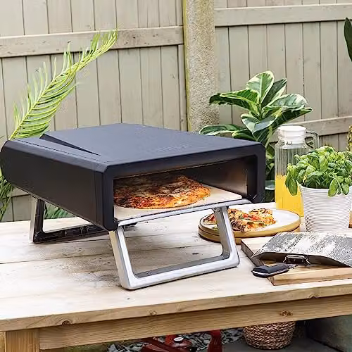 Zanussi ZGPO1PC Portable 12 inch Gas Fuelled Outdoor Pizza Oven with Paddle and Waterproof Cover in Black and Stainless Steel – 4