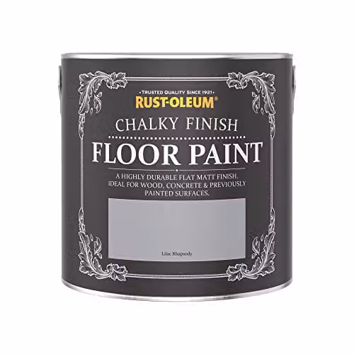 Rust-Oleum Matt Water-Based Scratch-Proof Floor Paint in Purple, 2.5L – 3