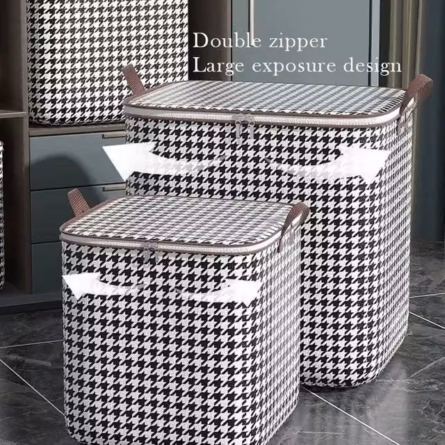 NESTLUNE 180L Large Collapsible Clothes Storage Bag, 2 Pack, Multicolour and Black, W/D/H: 60 x 60 x 60 cm – 1