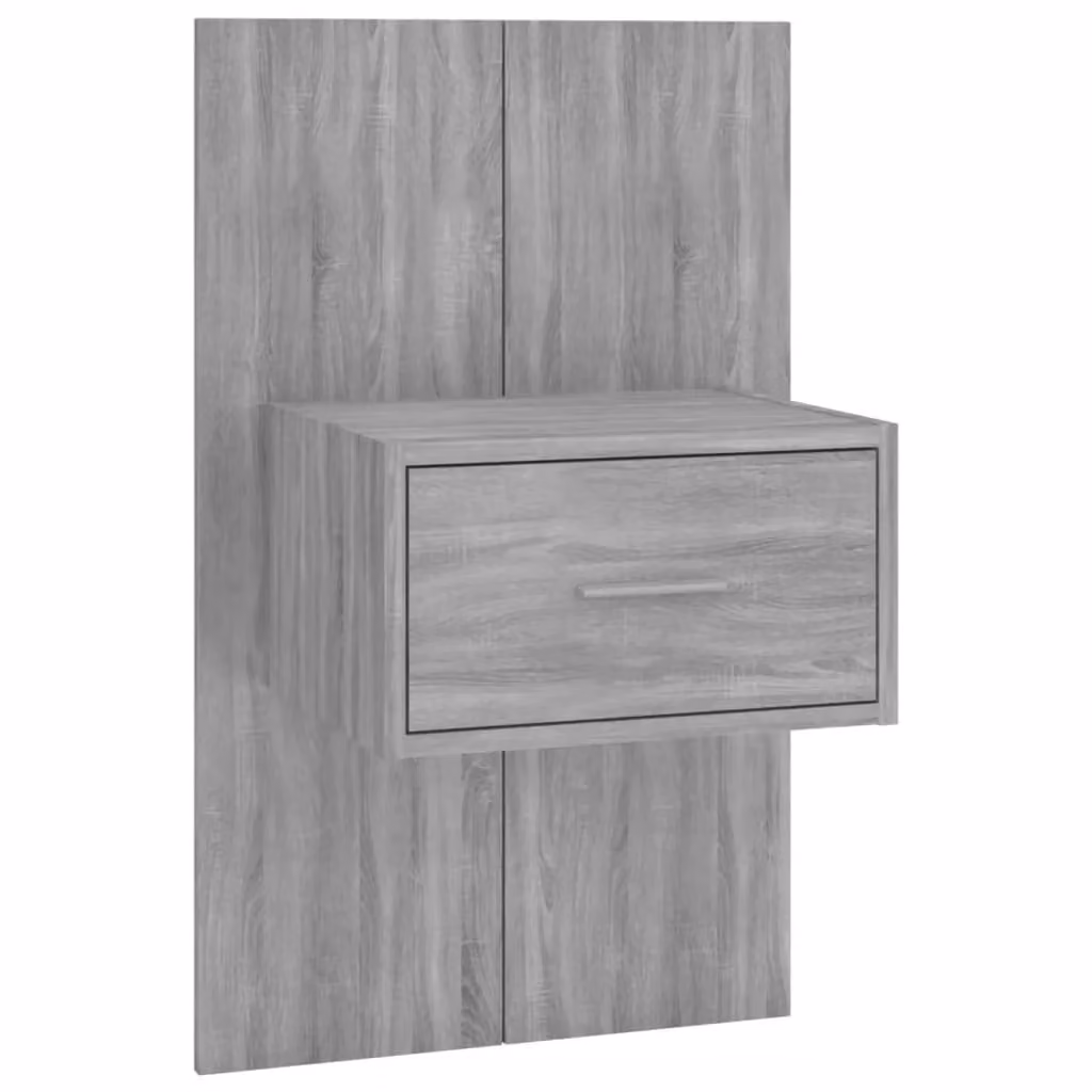 Berkfield Home Wall-mounted Bedside Cabinet in Grey Sonoma – 2