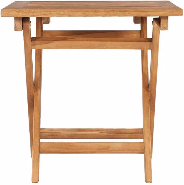 Berkfield Home Durable Folding Garden Table in Brown Solid Teak Wood, W/D/H: 45 x 45 x 45 cm – 1