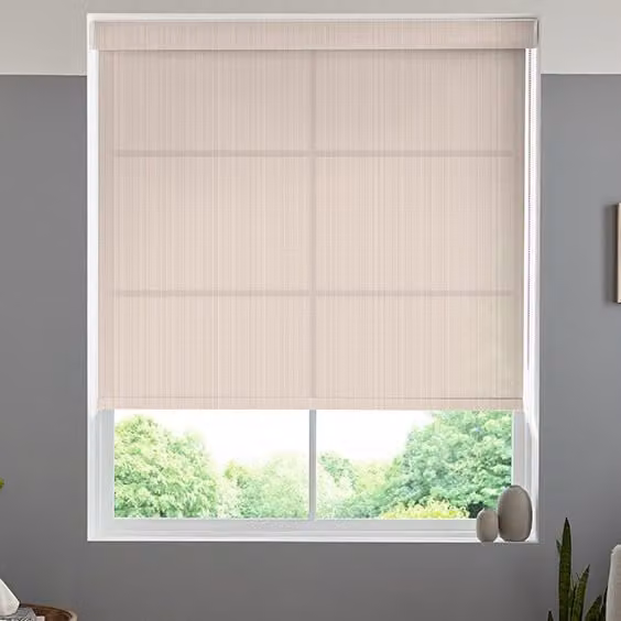 Terrys Illusion Made to Measure Semi-Transparent Roller Blind in Beige