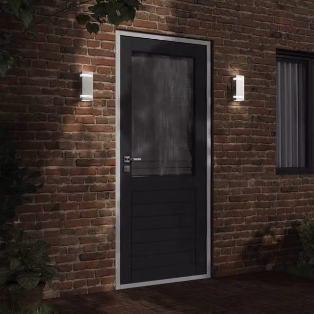 Berkfield Home Modern Silver Stainless Steel Outdoor Up and Down Wall Light