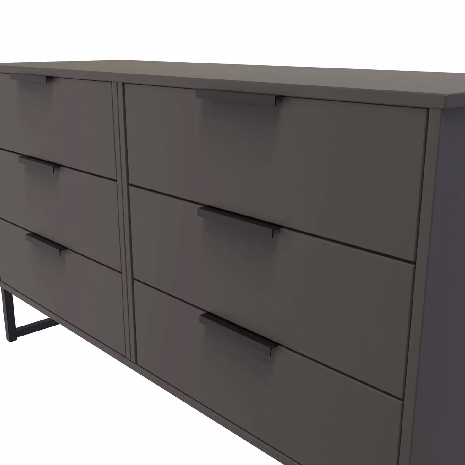 2 U Fuji 6 Drawer Wide Chest in Dark Grey Matt Finish, Ready Assembled – 3