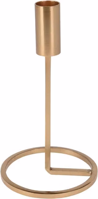 URBNLIVING Minimalist Metal Taper Candle Holder in Gold, Height: 19 cm