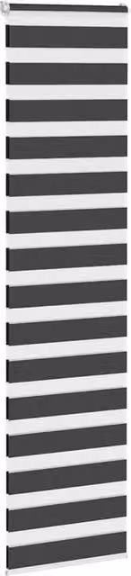 Berkfield Home Elegant Zebra Blind in Black, Polyester, W: 55 cm, H: 200 cm