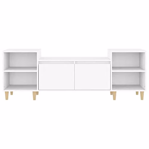 vidaXL Scandinavian Style White TV Cabinet in Engineered Wood and MDF – 2