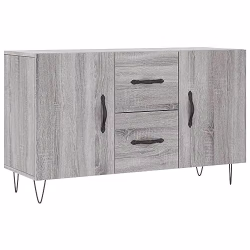 vidaXL Modern Grey Sonoma Sideboard in Engineered Wood W/D/H: 100 x 36 x 60 cm – 1