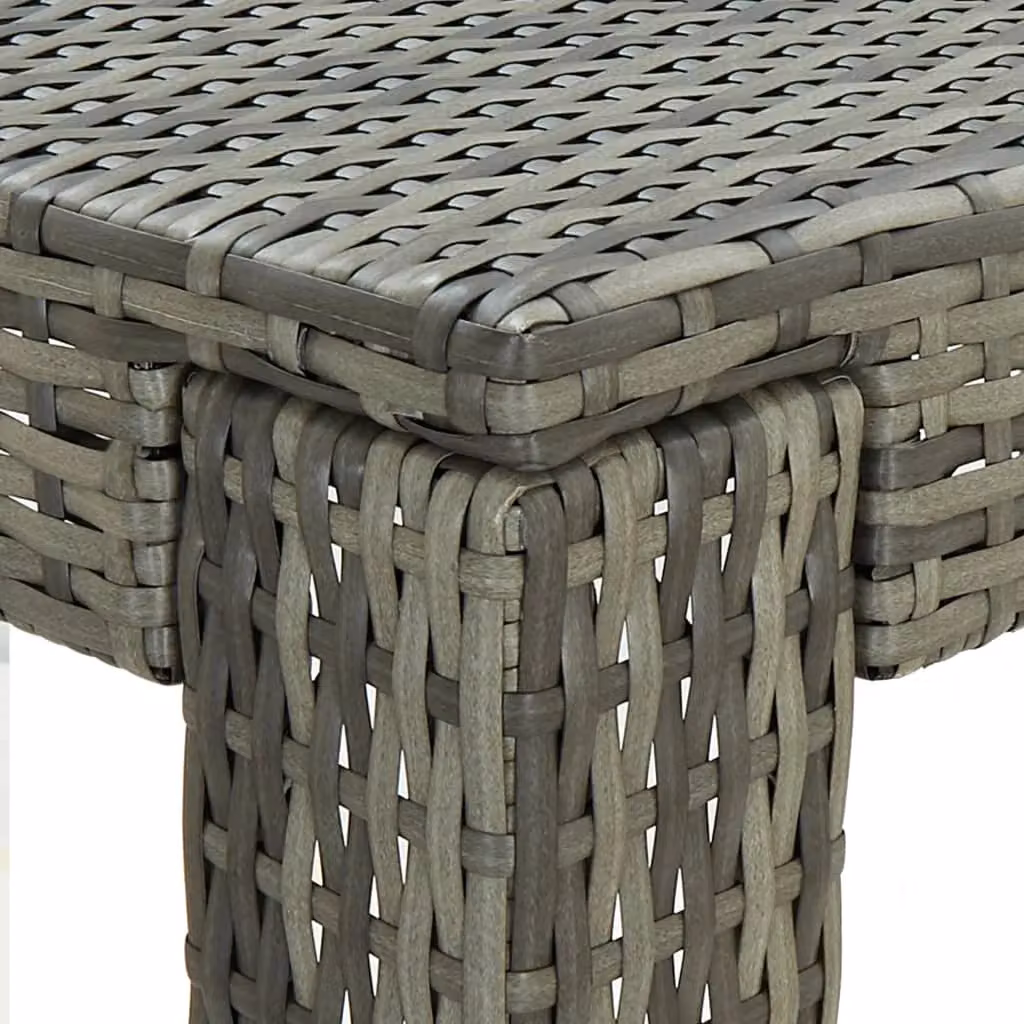 Berkfield Home Grey Poly Rattan Garden Bar Table W: 100 cm, D: 60.5 cm, H: 110.5 cm – 4