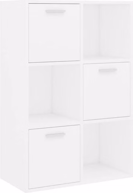 Berkfield Home White MDF Storage Cabinet W: 60 cm, D: 29.5 cm, H: 90 cm