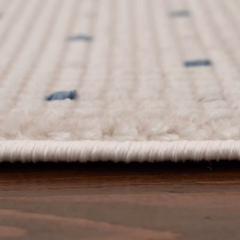 THE RUGS Carmel Modern Area Rug, Dotted Design, Blue and White, W: 120 cm, L: 170 cm – 2