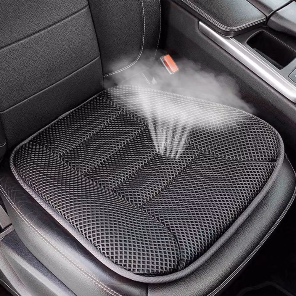 FLAVORA Car Seat Cushion and Office Seat Pad, Black, W: 190 cm x D: 100 cm – 5