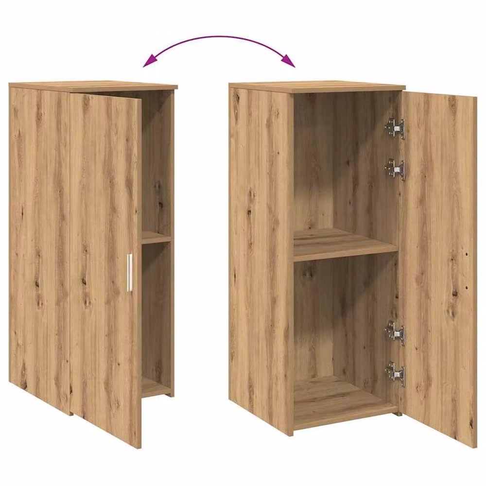 Berkfield Home Wall Mounted Storage Cabinet in Artisan Oak Brown, W/D/H: 40 x 45 x 103.5 cm – 3