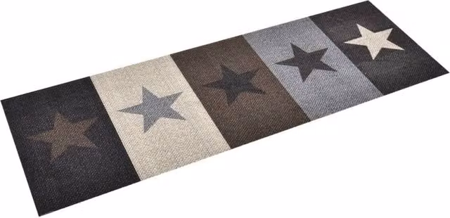 Berkfield Home Washable Stars Kitchen Carpet, Multicolour, W: 60 cm, L: 300 cm
