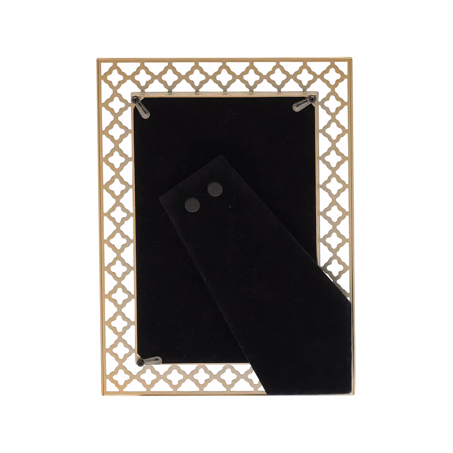 IMPRESSIONS Gold Lattice Cut Metal Rectangular Tabletop Photo Frame – 2