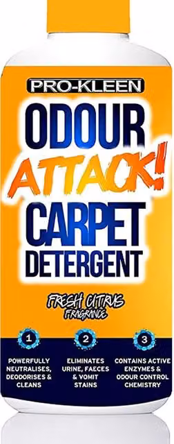 Pro-Kleen Carpet Cleaner Pet Odour Attack Shampoo with Active Enzymes, 1 l, Orange
