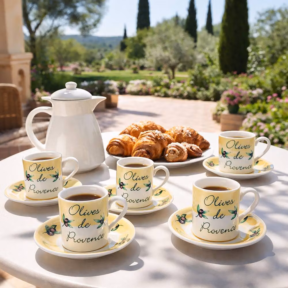 Johnson Bros Floral Multicolour Porcelain Coffee Cup and Saucer Set, 6 Pack – 2