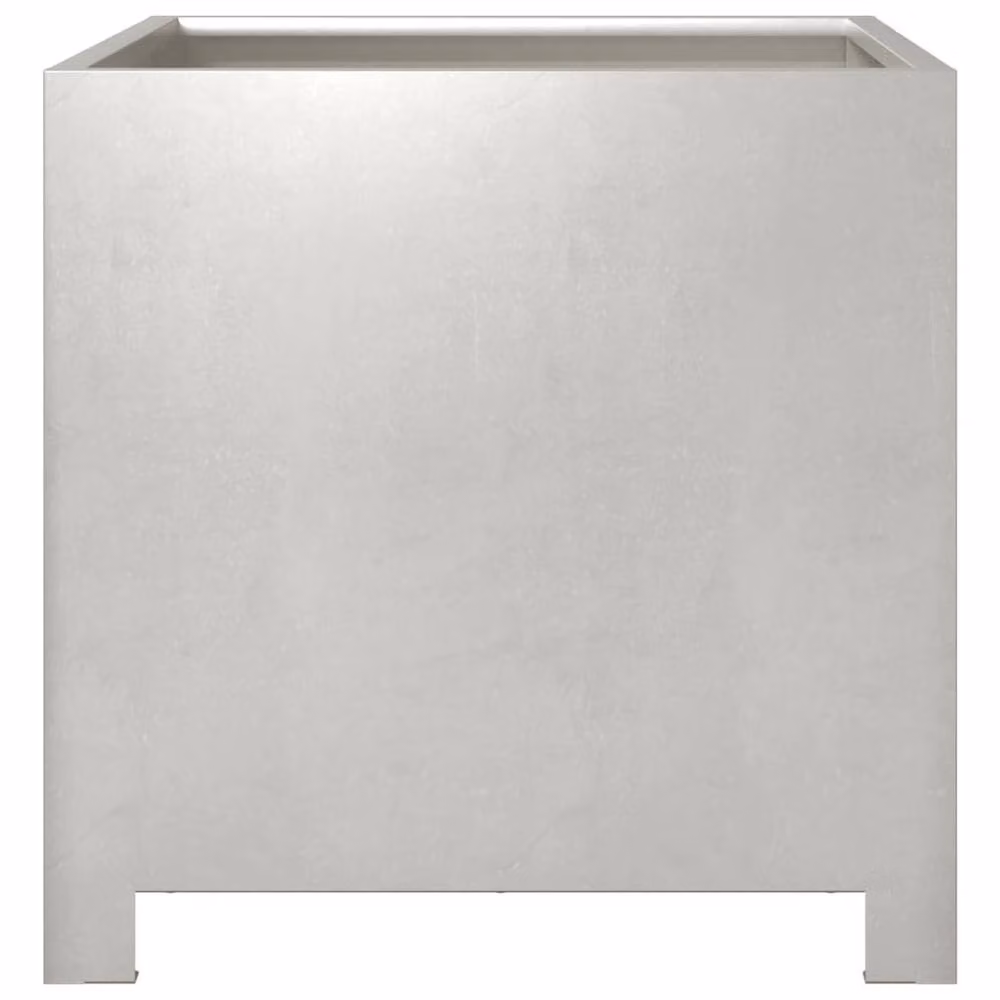 Berkfield Home Durable Stainless Steel Garden Planter Tub in Silver, W/D/H: 40 x 40 x 40 cm – 3