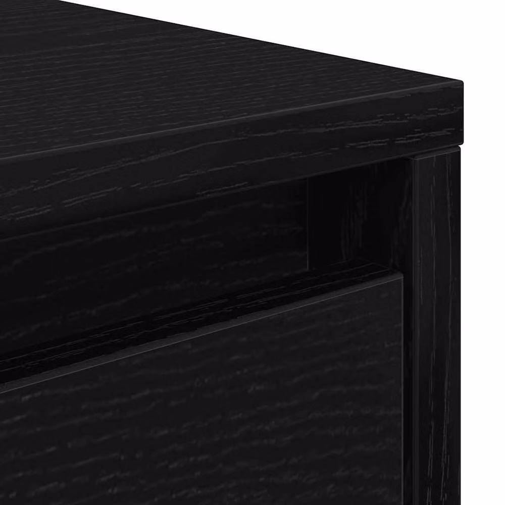 Berkfield Home Decorative Coffee Table with Drawers, Black Oak, W/D/H: 70.5 x 70 x 40 cm – 3
