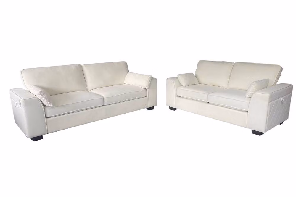 DS Living The Modena 3+2 Seater Sofa Set in Beige Fabric – 2