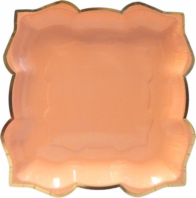 Lotus Large Coral Orange Dinner Party Plates