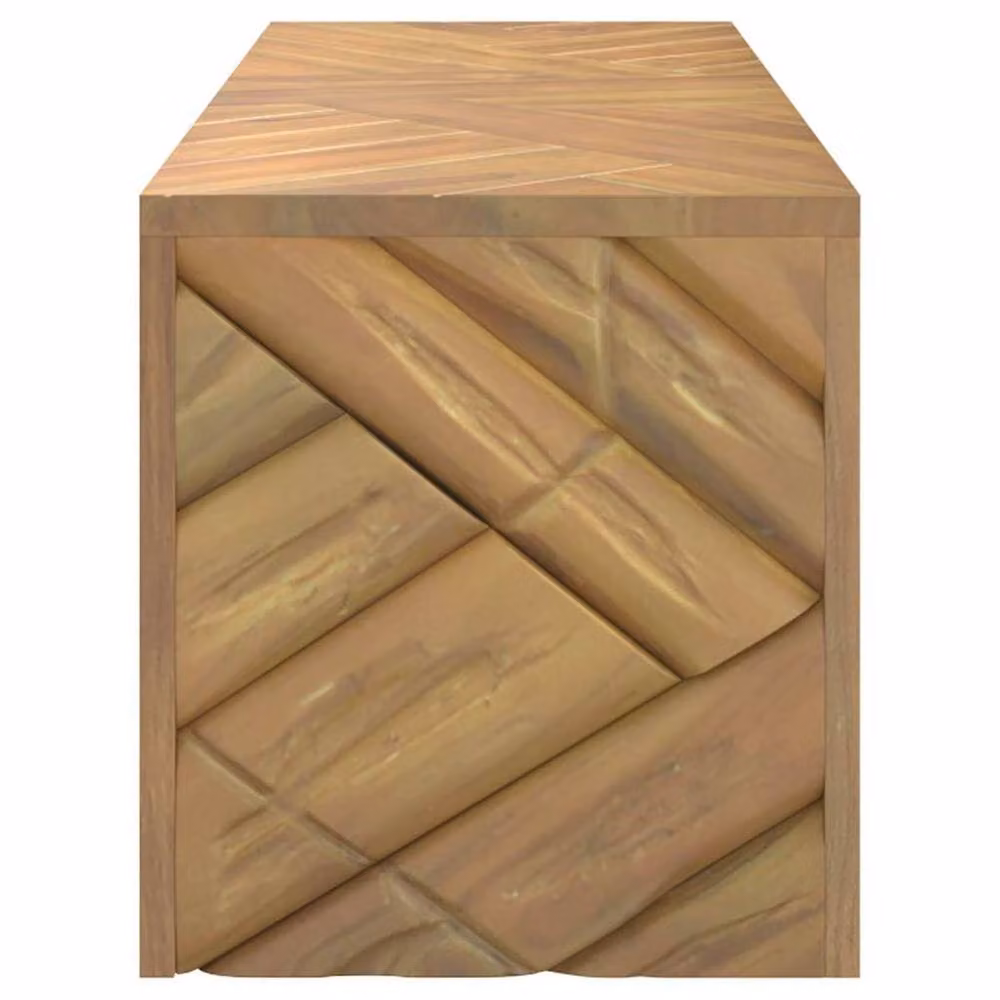Berkfield Home Beautiful Coffee Table in Brown Solid Teak Wood, W: 110 cm, D: 35 cm, H: 38 cm – 3