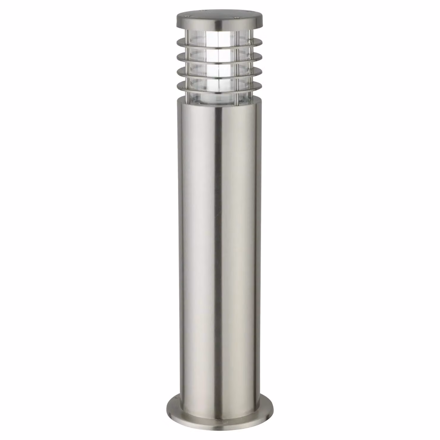 First Choice Lighting Bloom Set of 2 Silver Brushed Stainless Steel Outdoor Post Lights – 2