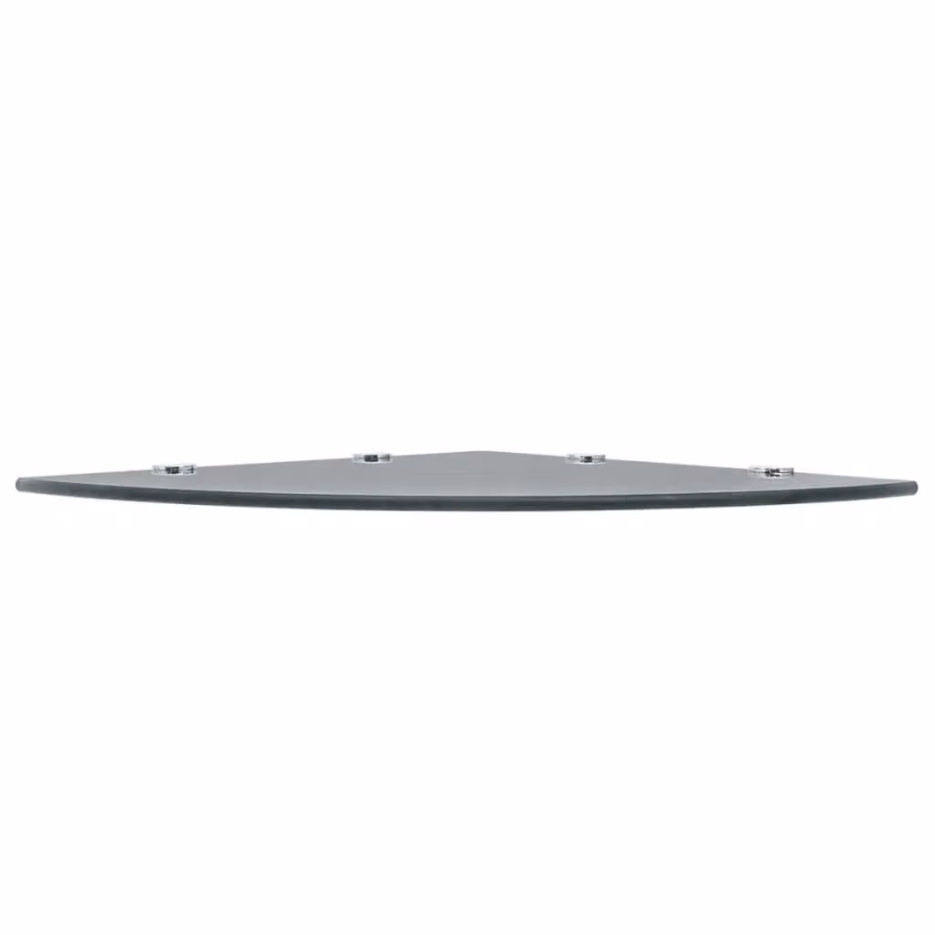 Berkfield Home Modern Black Glass Corner Shelf with Chrome Supports W/D/H: 45 x 45 x 45 cm – 3