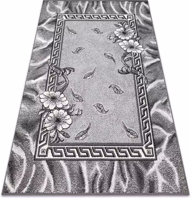 RugsX Morad Abstract Modern Grey Rectangular Rug, W: 80 cm x L: 150 cm
