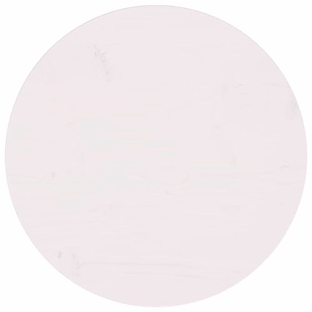 Berkfield Home White Solid Wood Pine Table Top, Diameter: 60 cm, Thickness: 2.5 cm