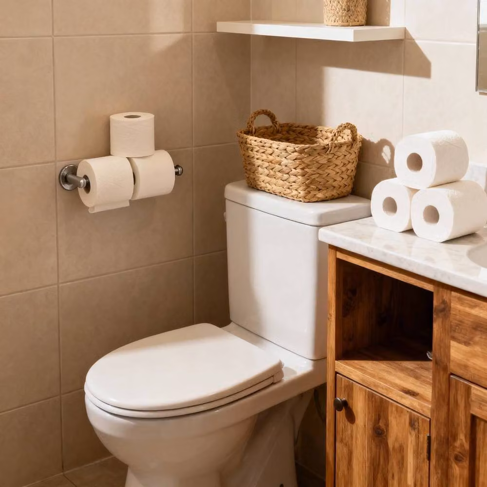 NESTLUNE 144 Rolls of 2-Ply Quilted Embossed White Toilet Paper – 2