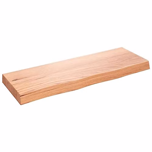 vidaXL Wall Mounted Rustic Oak Wood Shelf, Light Brown, W: 80 cm, D: 30 cm, H: 2-6 cm