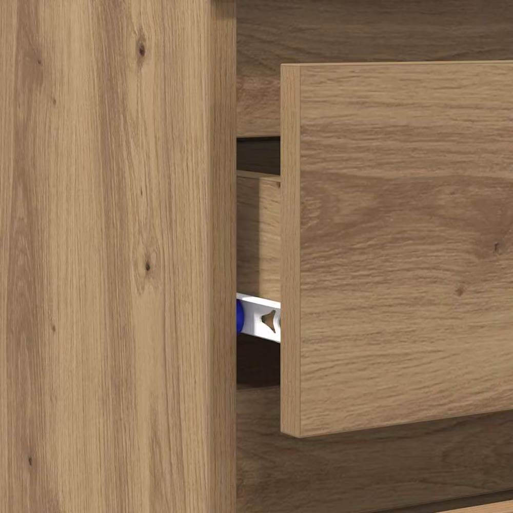 Berkfield Home Elegant Bedside Cabinets, 2 Piece Set in Artisan Oak Brown, W: 40 cm, D: 35 cm, H: 62.5 cm – 5