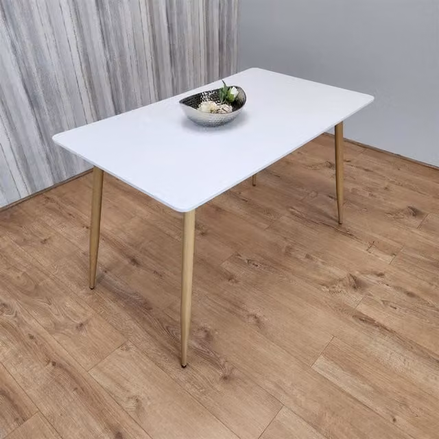 KOSY KOALA Modern Rectangular Wood Dining Table in White, Grey or Multicolour, W/D/H: 140 x 70 x 75 cm