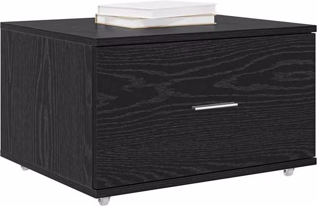 Berkfield Home Modern Compact Drawer Cabinet in Black Oak Engineered Wood – 1