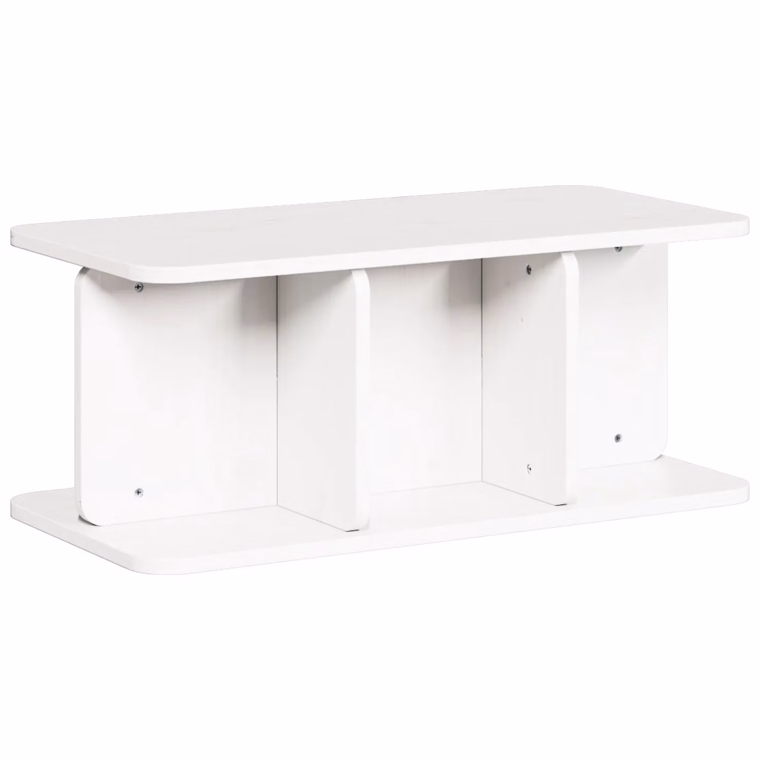 Berkfield Home White Solid Pine Wood Coffee Table – 2