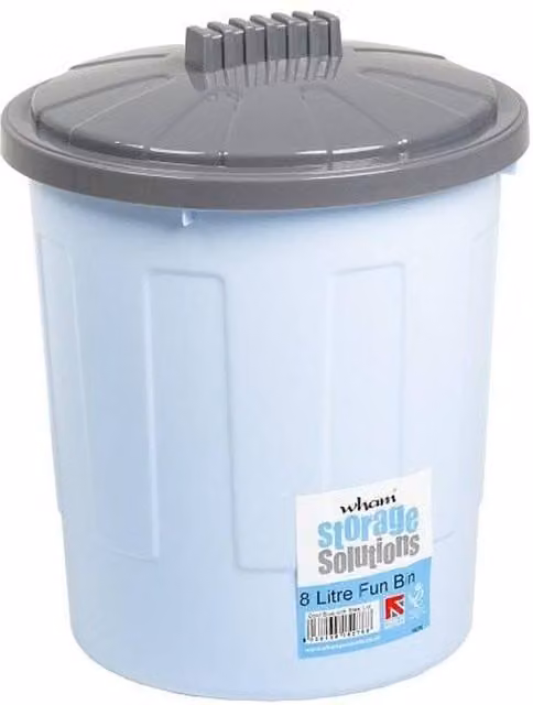 Wham Fun Clear and Cool Grey Bin with Lid, 8L
