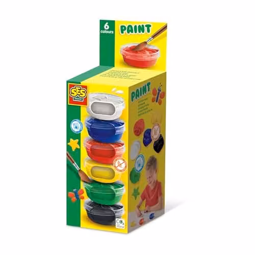 SES Creative Multicolour Poster Paint for Children (6 x 45 ml)