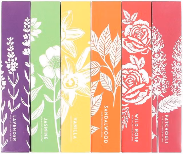 Something Different Aromatic Botanical Masala Incense Sticks, Pack of 6, Multicolour – 1