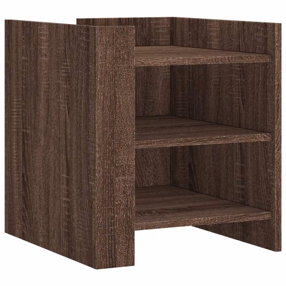 Berkfield Home Decorative Bedside Cabinet in Brown Oak, W/D/H: 45 x 50 x 50 cm – 3