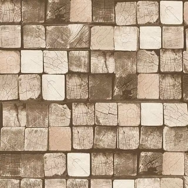 A.S. Création Brown Geometric Abstract Rustic Textured Wallpaper Roll