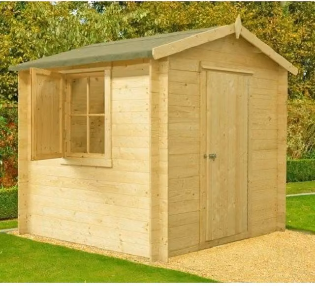 Shires Camelot Log Cabin Garden Room and Home Office in Beige