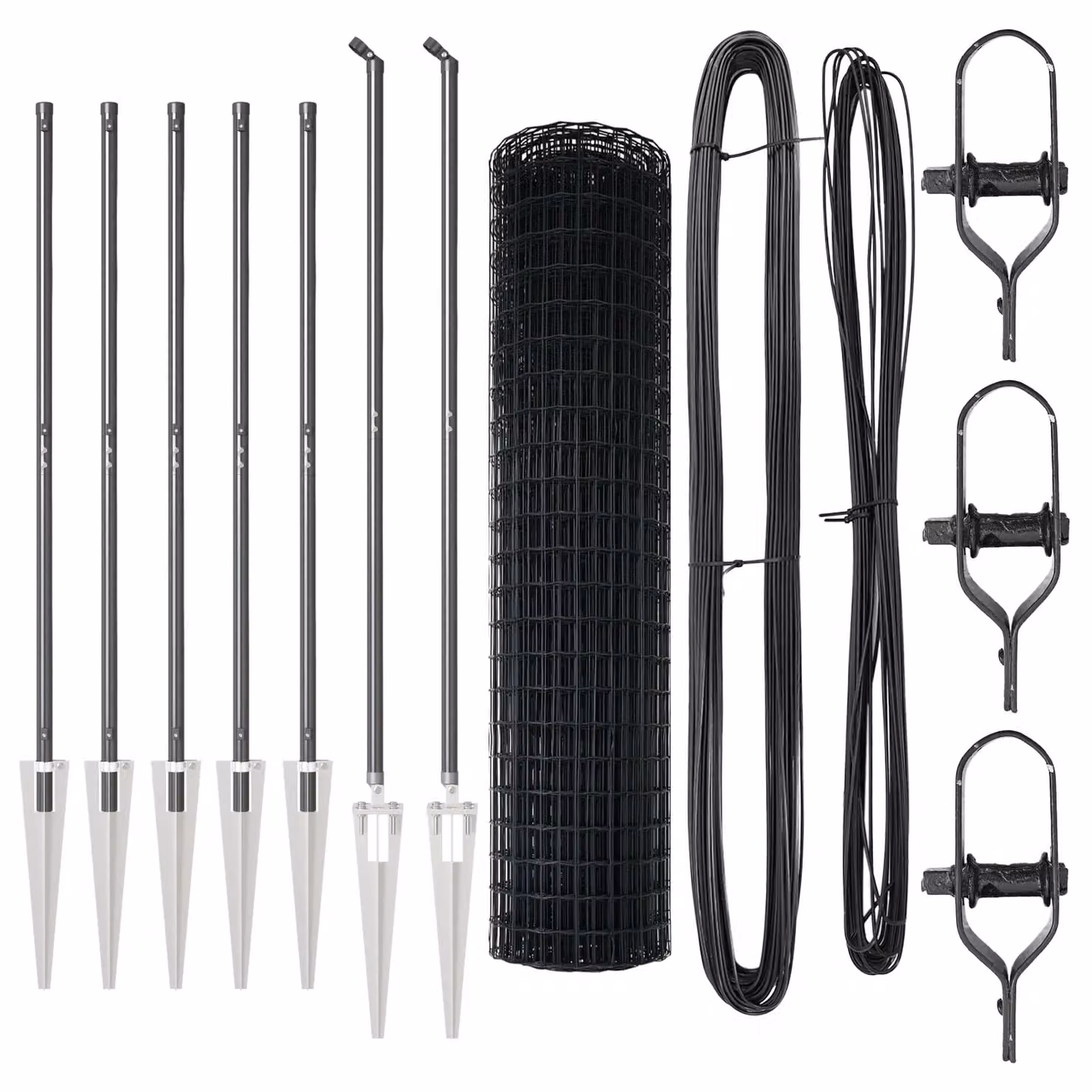 Berkfield Home Euro Fence with 7 Spike Posts, Galvanised Steel, Grey and Silver, W: 10 m, H: 1.4 m – 3