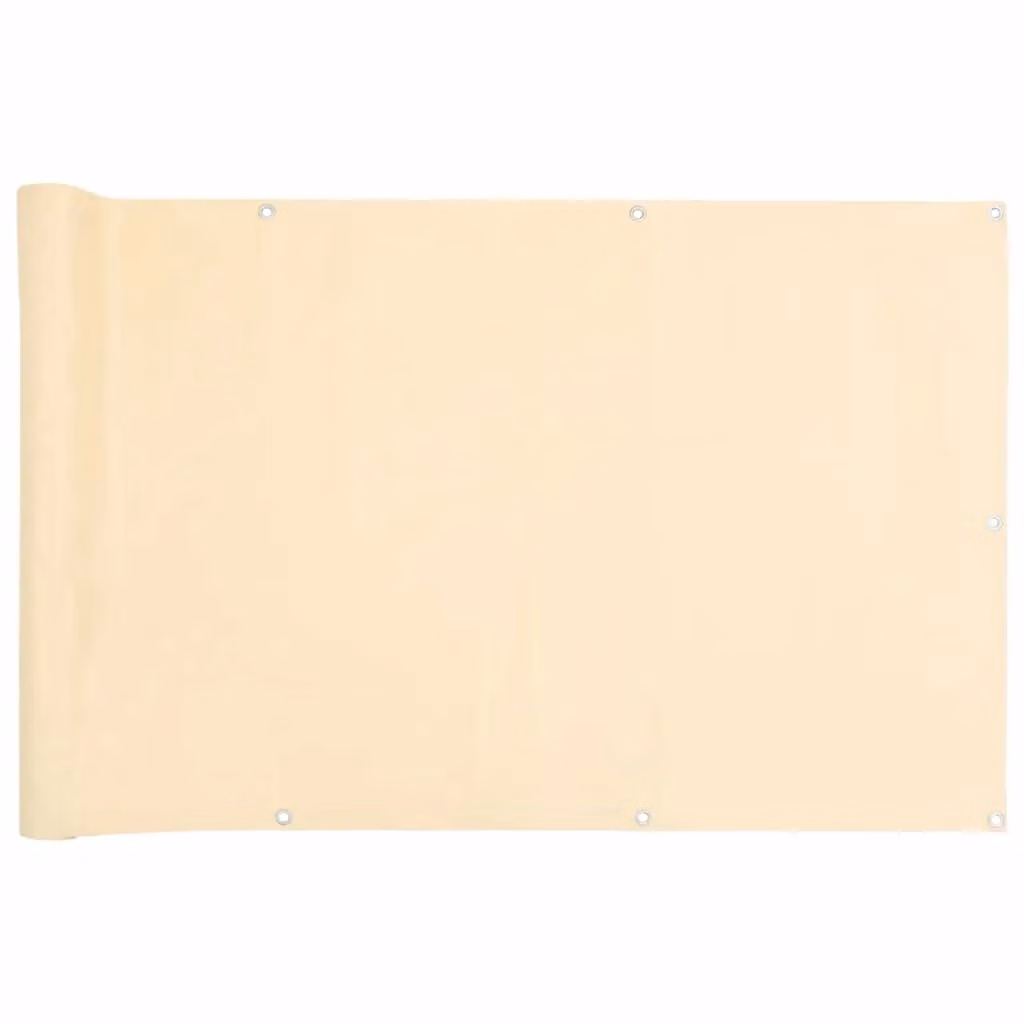 Berkfield Home Balcony Privacy Screen, Beige PVC, W: 600 cm, H: 90 cm – 2
