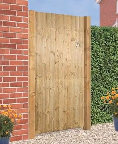 Burbage Iron Craft Carlton Square Top Single Gate in Brown, W: 75 cm, H: 180 cm