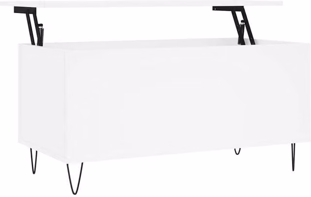 Berkfield Home Modern White Coffee Table with Lift Mechanism, W/D/H: 90 x 44.5 x 45 cm – 1