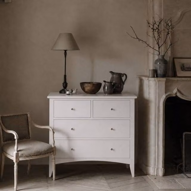 Statement Furniture Edward Hopper 2 Over 2 Chest of Drawers in White
